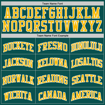 Custom Midnight Green Gold-White Authentic Basketball Jersey