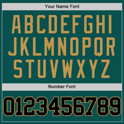 Custom Midnight Green Black-Old Gold Authentic Basketball Jersey