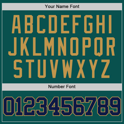 Custom Midnight Green Navy-Old Gold Authentic Basketball Jersey