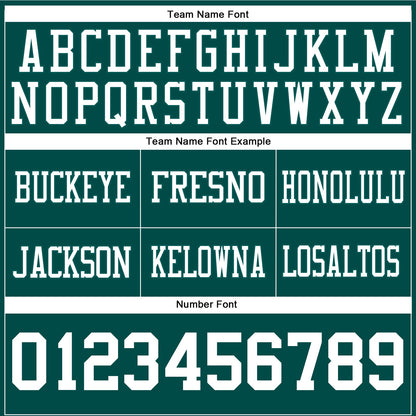 Custom Midnight Green White Mesh Authentic Football Jersey