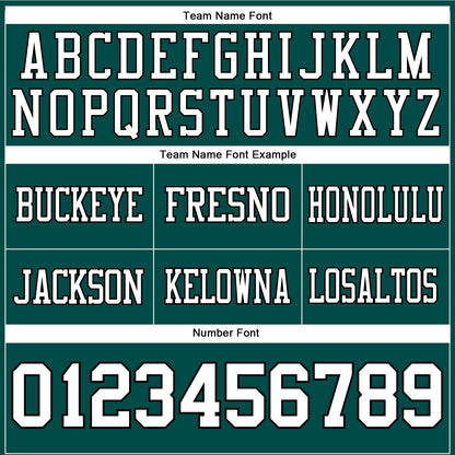 Custom Midnight Green White-Black Mesh Authentic Football Jersey