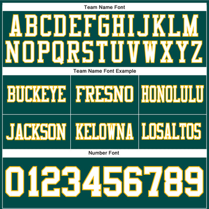 Custom Midnight Green White-Gold Mesh Authentic Football Jersey