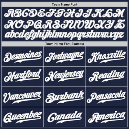 Custom Navy White-Gray Authentic Baseball Jersey