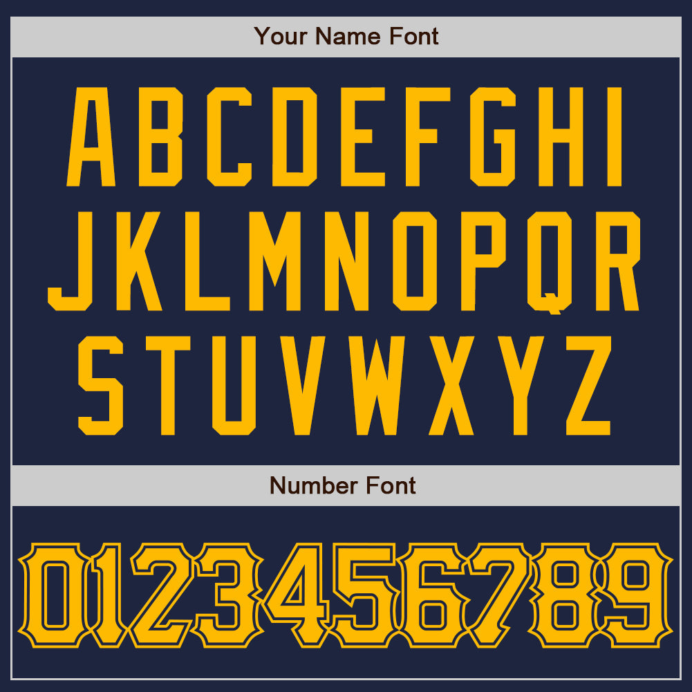 Custom Navy Gold Authentic Baseball Jersey