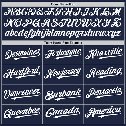 Custom Navy White Authentic Baseball Jersey
