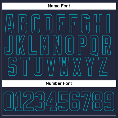 Custom Navy Teal Hockey Jersey