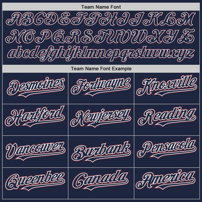 Custom Navy Burgundy-White Authentic Baseball Jersey