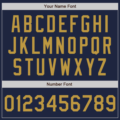 Custom Navy Old Gold Authentic Baseball Jersey