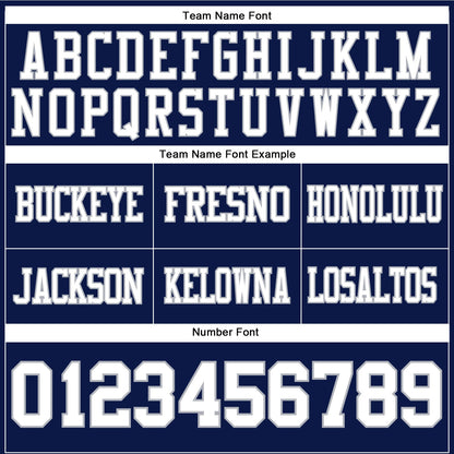 Custom Navy White-Gray Mesh Authentic Football Jersey