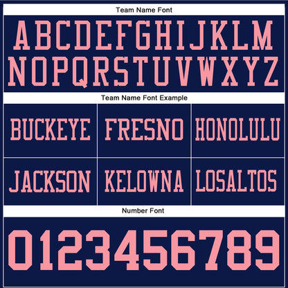 Custom Navy Medium Pink Mesh Authentic Football Jersey