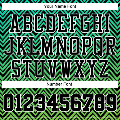 Custom Neon Green Black-White Round Neck Sublimation Basketball Suit Jersey
