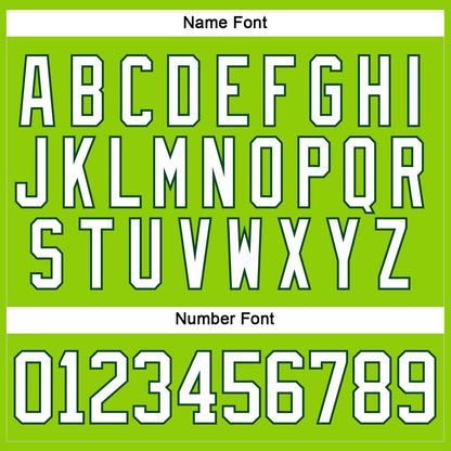 Custom Neon Green White-Green Hockey Lace Neck Jersey