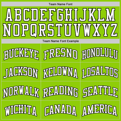 Custom Neon Green White Pinstripe Black Authentic Basketball Jersey
