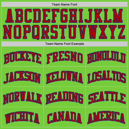 Custom Neon Green Red-Royal Authentic Basketball Jersey