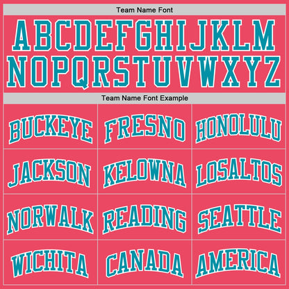 Custom Neon Pink Teal-White Authentic Basketball Jersey