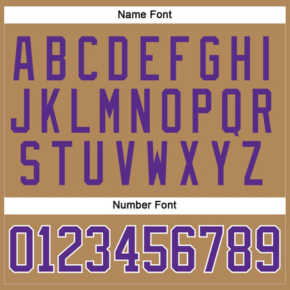 Custom Old Gold Purple-White Hockey Jersey