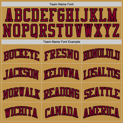 Custom Old Gold Maroon-Black Authentic Basketball Jersey