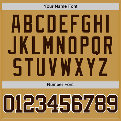 Custom Old Gold Brown-White Authentic Basketball Jersey
