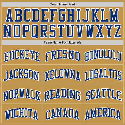 Custom Old Gold Royal-White Authentic Basketball Jersey