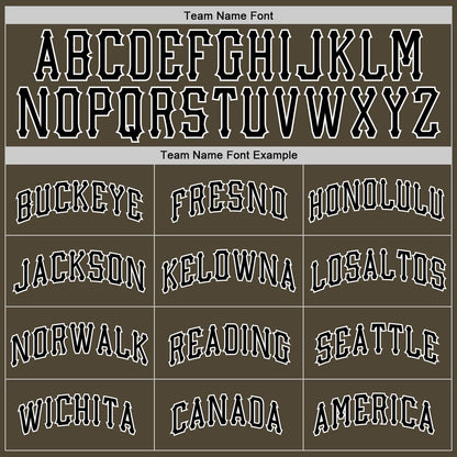 Custom Olive Black-White Authentic Salute To Service Baseball Jersey