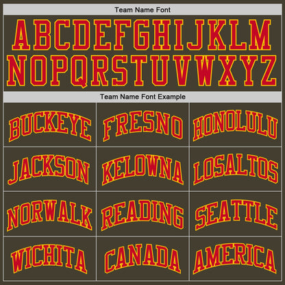 Custom Olive Red-Gold Authentic Throwback Salute To Service  Basketball Jersey