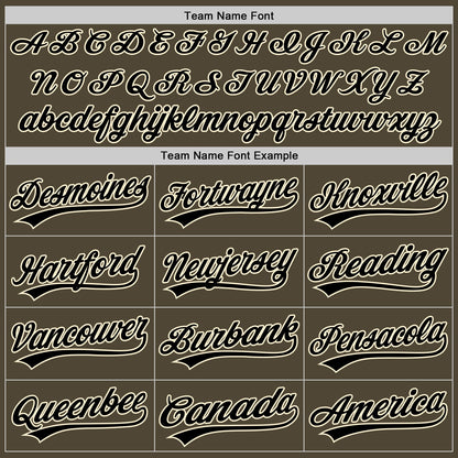 Custom Olive Black-Cream Authentic Salute To Service Baseball Jersey