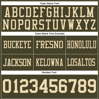 Custom Olive Cream Mesh Authentic Salute To Service Football Jersey
