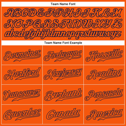 Custom Orange Orange-Navy Authentic Baseball Jersey