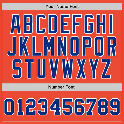 Custom Orange Royal-White Authentic Throwback Basketball Jersey