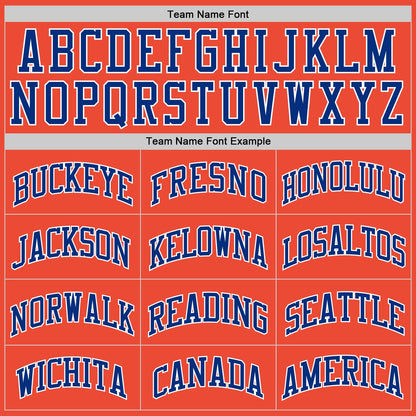 Custom Orange Royal-White Authentic Throwback Basketball Jersey
