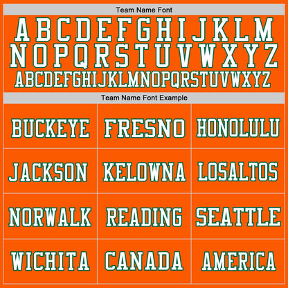 Custom Orange White-Kelly Green Mesh Authentic Throwback Football Jersey