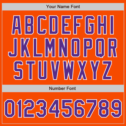 Custom Orange Purple-White Authentic Baseball Jersey