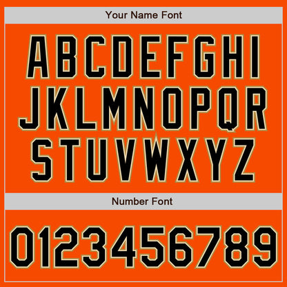 Custom Orange Black-Old Gold Authentic Baseball Jersey