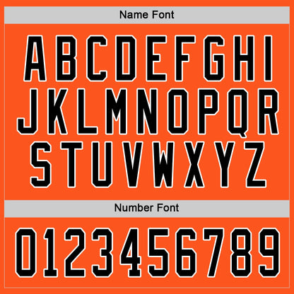 Custom Orange Black-White Hockey Jersey