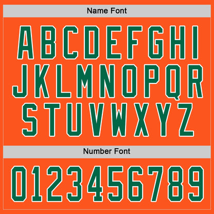 Custom Orange Kelly Green-White Hockey Jersey