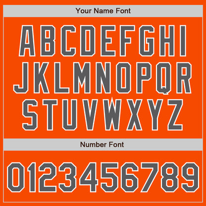 Custom Orange Steel Gray-White Authentic Baseball Jersey