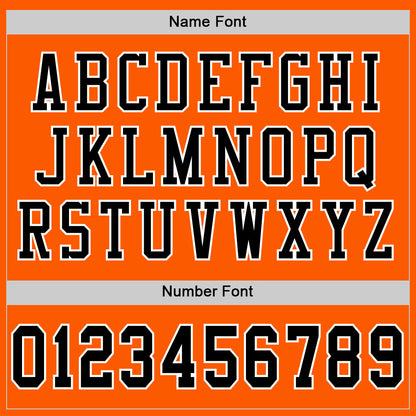 Custom Orange Black-White Mesh Authentic Football Jersey
