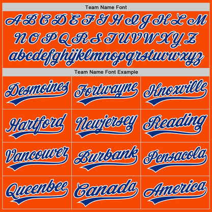 Custom Orange Royal-White Authentic Baseball Jersey