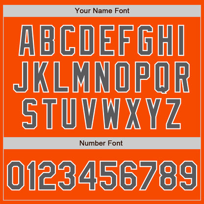 Custom Orange Steel Gray-White Authentic Baseball Jersey