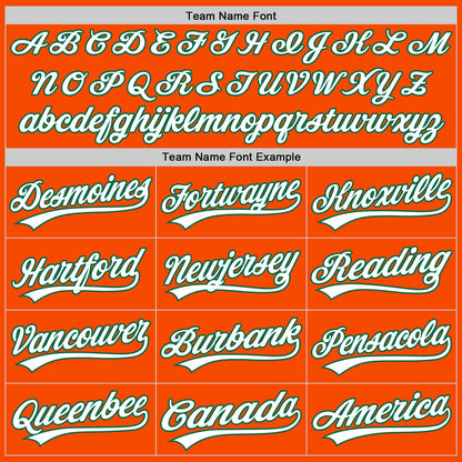 Custom Orange White-Kelly Green Authentic Baseball Jersey
