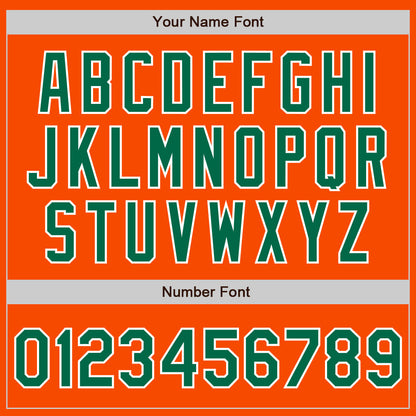 Custom Orange Kelly Green Pinstripe Kelly Green-White Authentic Baseball Jersey