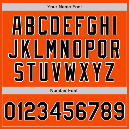 Custom Orange Black Pinstripe Black-White Authentic Baseball Jersey