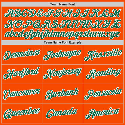 Custom Orange Kelly Green-White Authentic Throwback Basketball Jersey