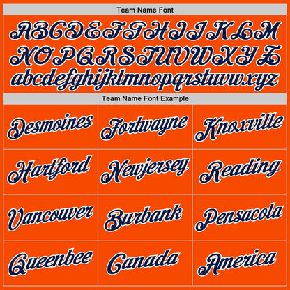 Custom Orange Navy-White Authentic Throwback Basketball Jersey
