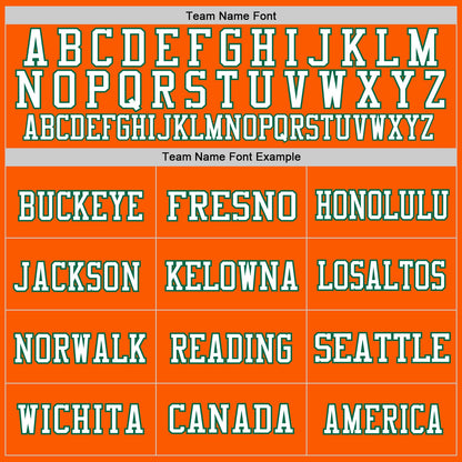 Custom Orange Kelly Green-White Mesh Authentic Throwback Football Jersey