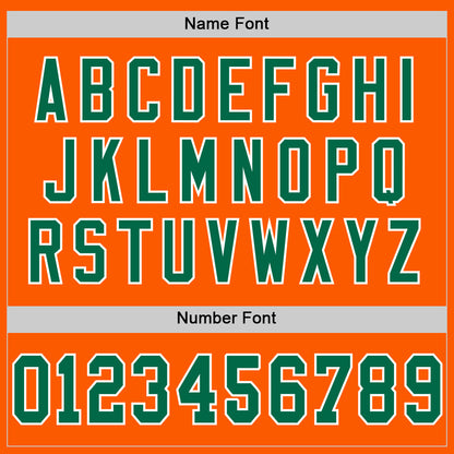 Custom Orange Kelly Green-White Mesh Authentic Throwback Football Jersey