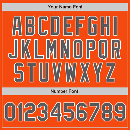 Custom Orange Steel Gray-White Authentic Baseball Jersey