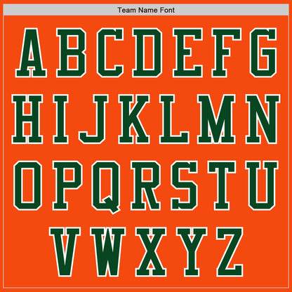 Custom Orange Green-White Authentic Baseball Jersey