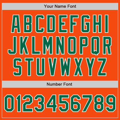 Custom Orange Kelly Green-White Authentic Baseball Jersey