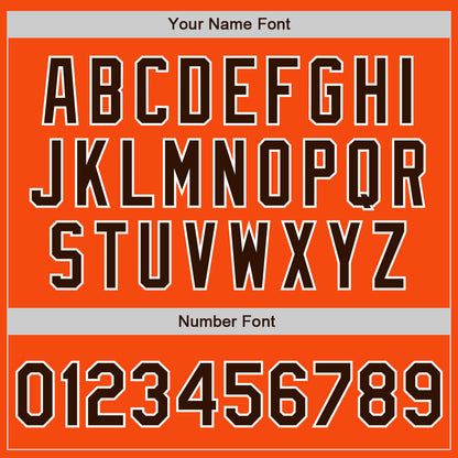 Custom Orange Brown-White Authentic Baseball Jersey